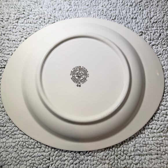Cronin China Co. 11" x 9" Oval Serving Platter Pattern CO12 Vintage Made in USA - Picture 6 of 9